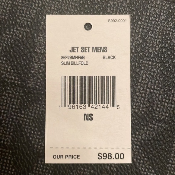 Brand New Michael Kors Men's Wallet Black Logo Jet Set Slim Billfold in Box - Picture 7 of 16